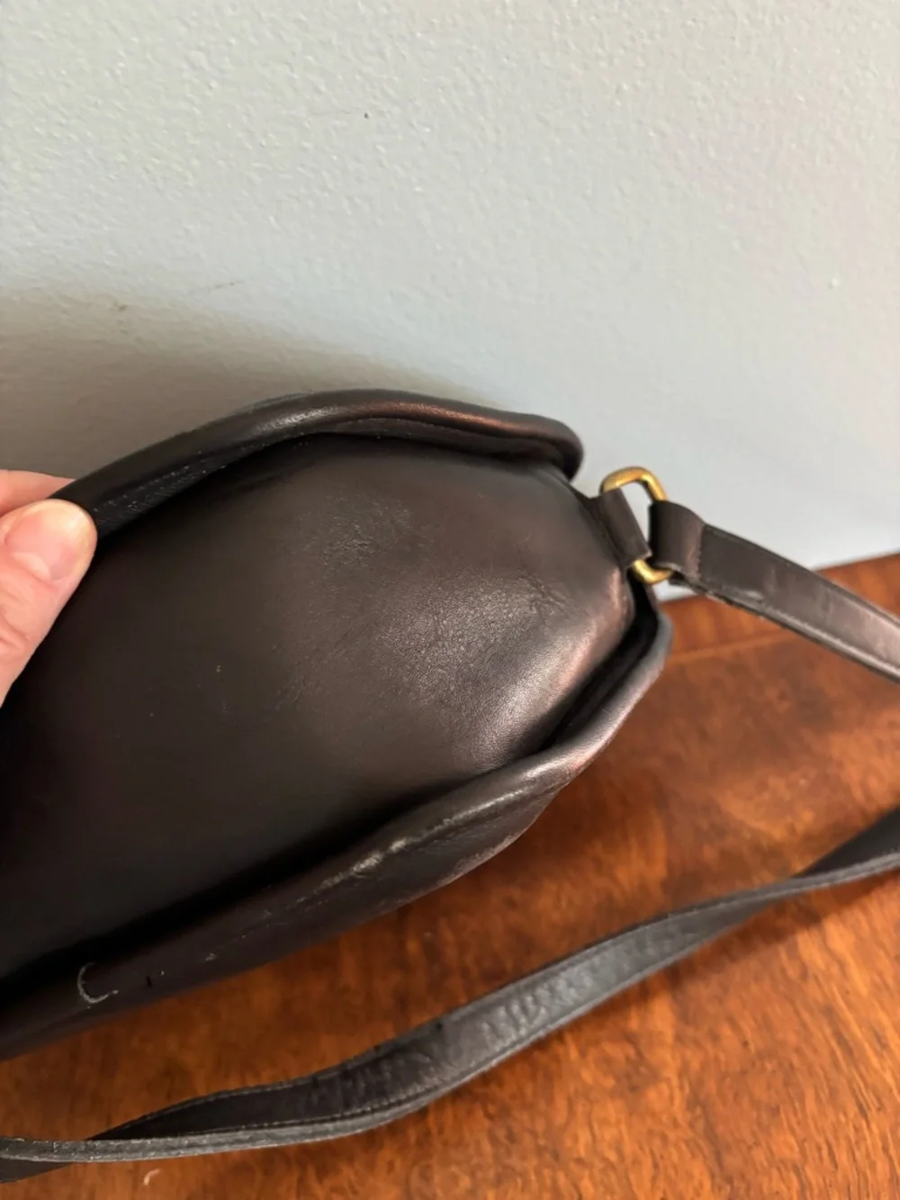 Vintage Coach Lewiston crossbody bag -black glove tanned leather - Picture 4 of 11